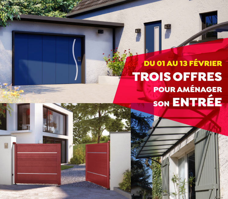 Illustration entreprise Offre spéciale portes de garage, portails, marquises DU 1ER AU 13 FÉVRIER 2021