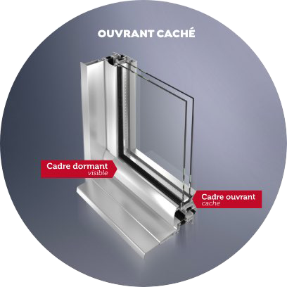 Ouvrant caché