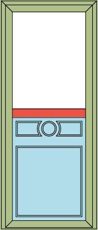 Panneau simple forme cimaise avec rond