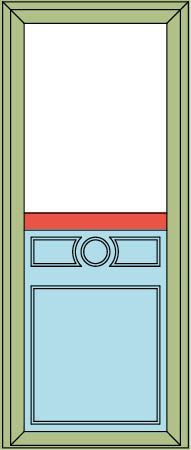 Panneau simple forme cimaise avec rond